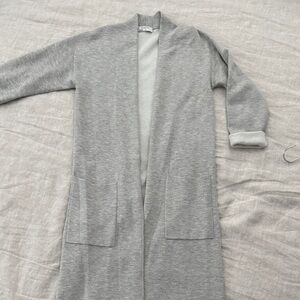 Babaton Light Gray Knit Cardigan, S